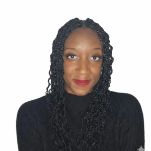 French tutor and students celebrating Epiphany with galette des rois cake