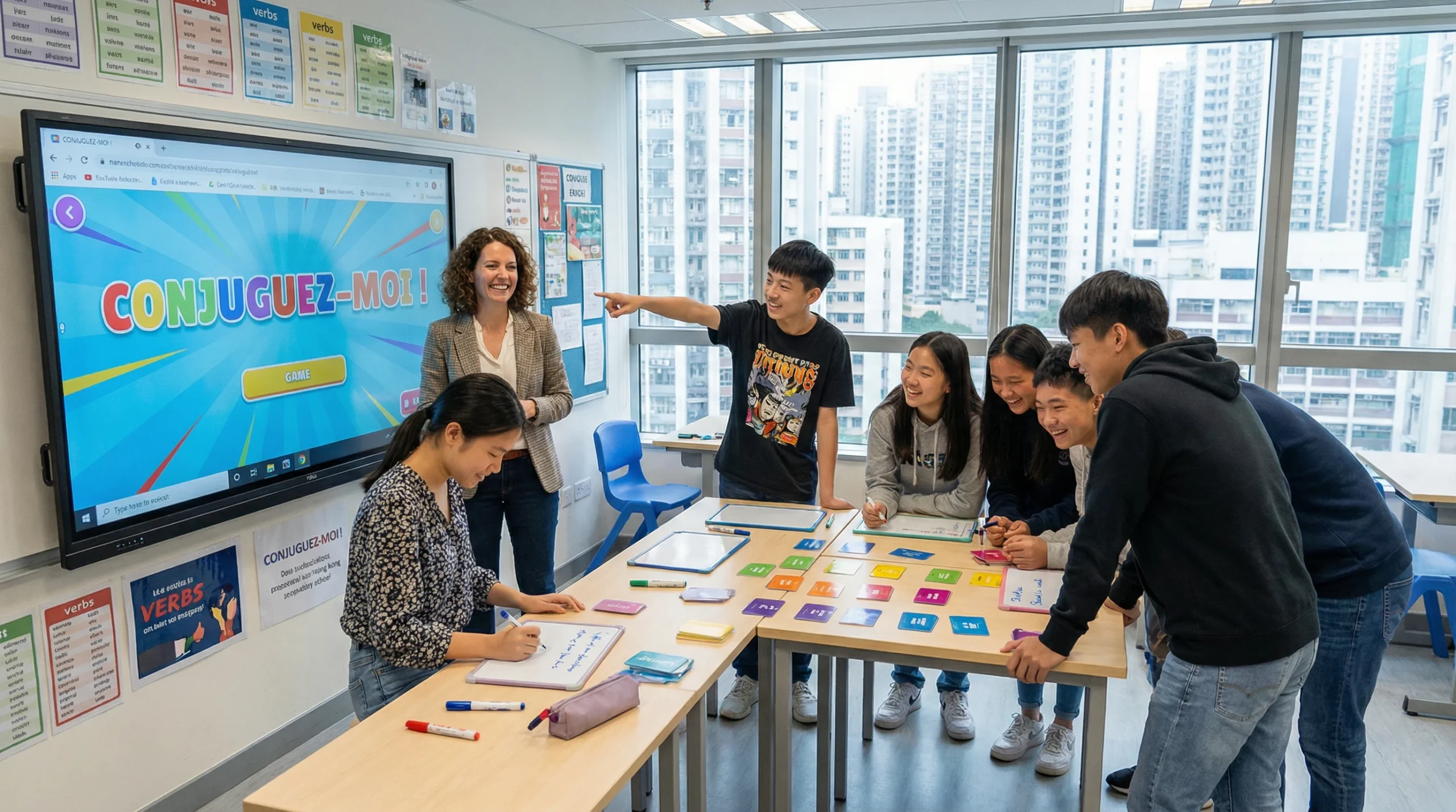French language class for teens at Interactive French Hong Kong
